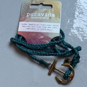 Pura Vida Gold Anchor Wrap Bracelet